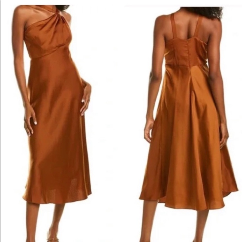 Just Taylor Orange one-shoulder Dress 💛